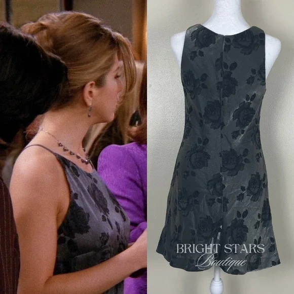 Rare Floral Mini Dress Alt ASO Rachel Green Friends Floral Sleeveless Vintage - Picture 4 of 10